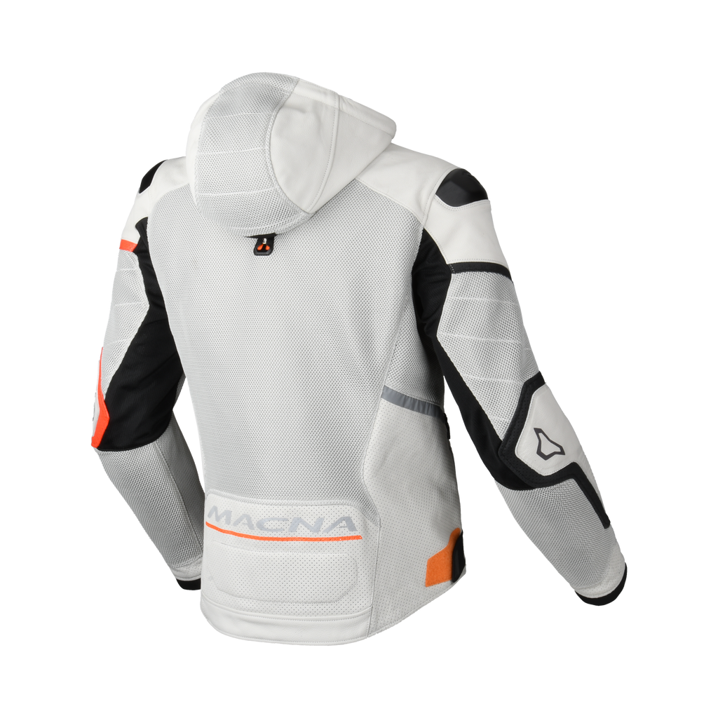 Macna Risant Grigio/Arancio giacca moto vista 2
