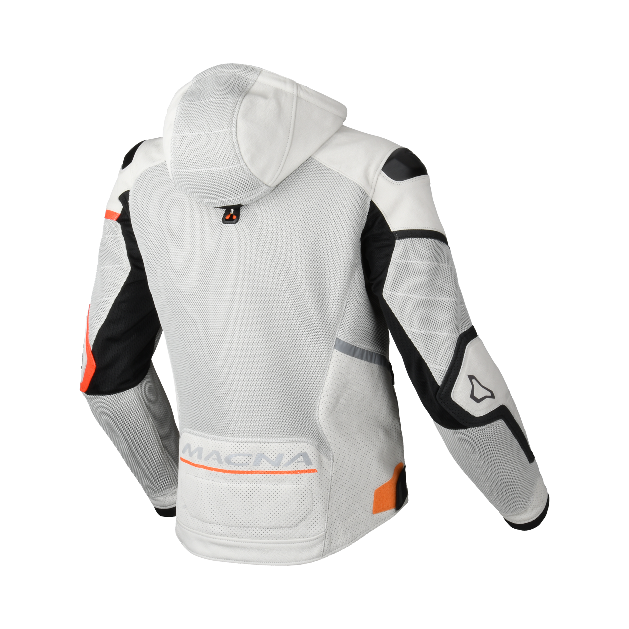 Macna Risant Grigio/Arancio giacca moto vista 2