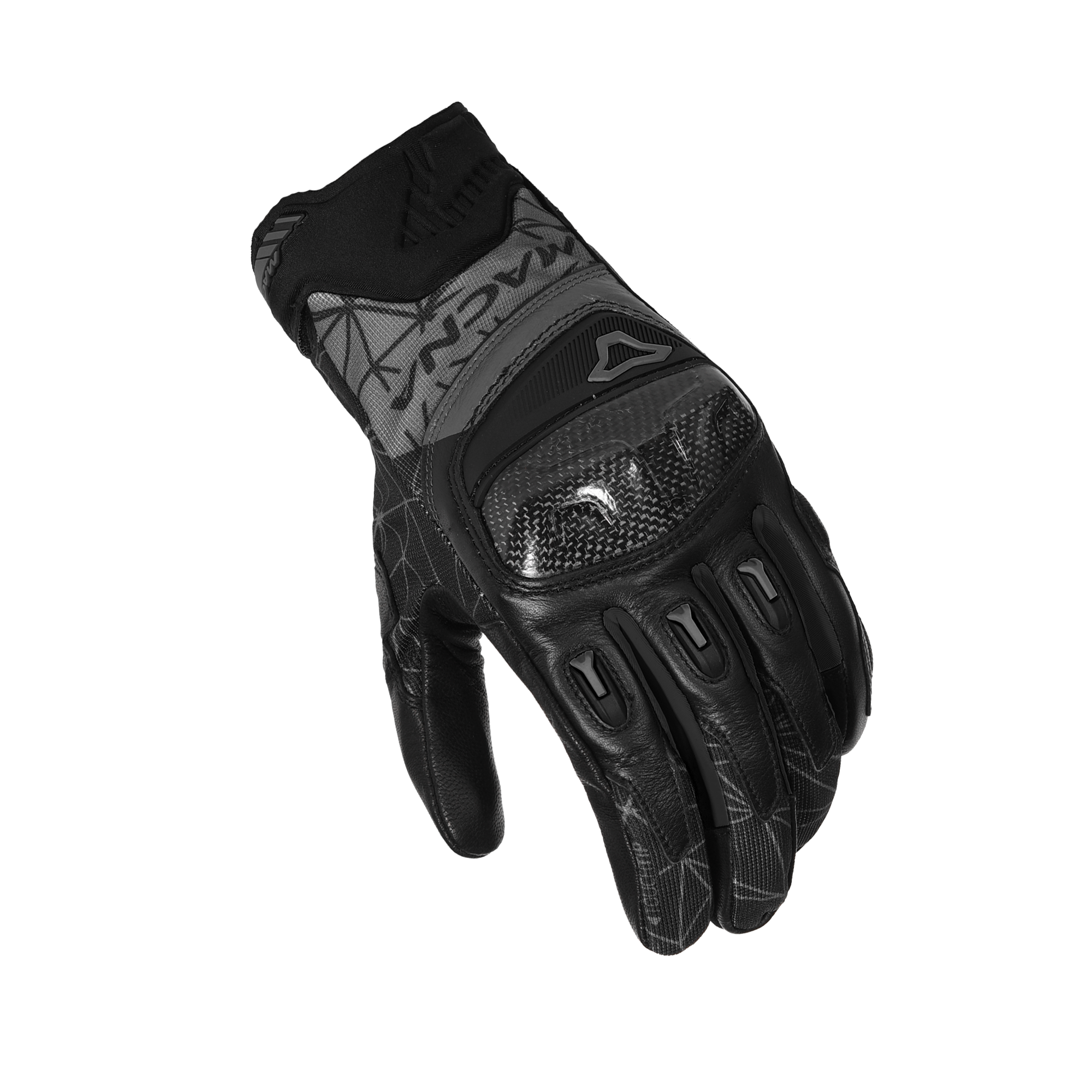 Macna Rocco Nero – Guanti Moto in Pelle CE Uomo – vista 1