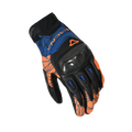 Macna Rocco Arancione/Blu – Guanti Moto in Pelle CE Uomo – vista 1