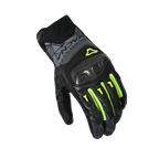 Macna Rocco Nero/Giallo – Guanti Moto in Pelle CE Uomo – vista 1