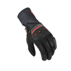 Macna Shellar Nero/Rosso – Guanti Moto in Pelle CE Uomo – vista 1