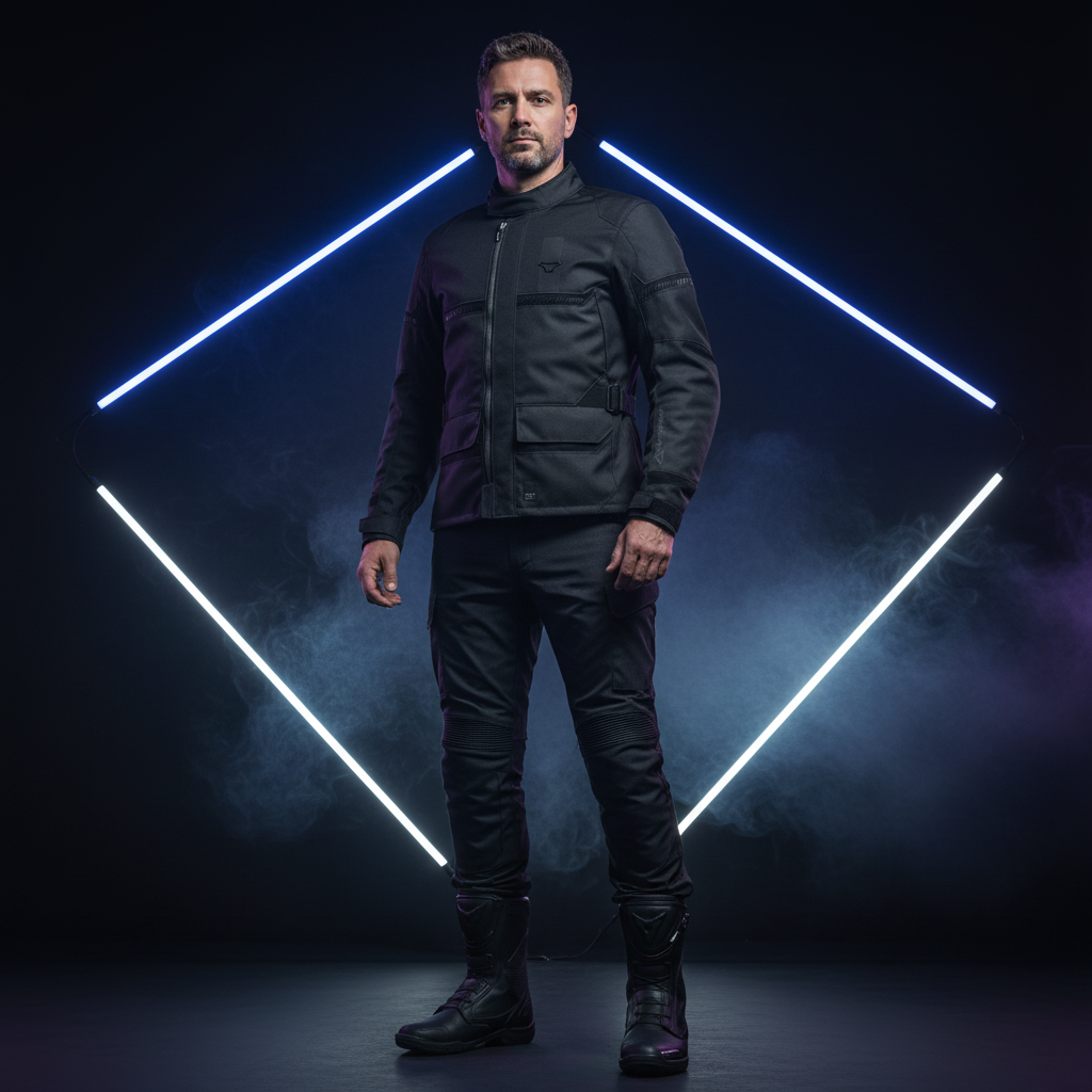 Macna Macna Signal Giacca Moto Tessuto Nero – Impermeabile Raintex CE Classe A Nero Abbigliamento protettivo da moto - Moon Bike - Vista 4