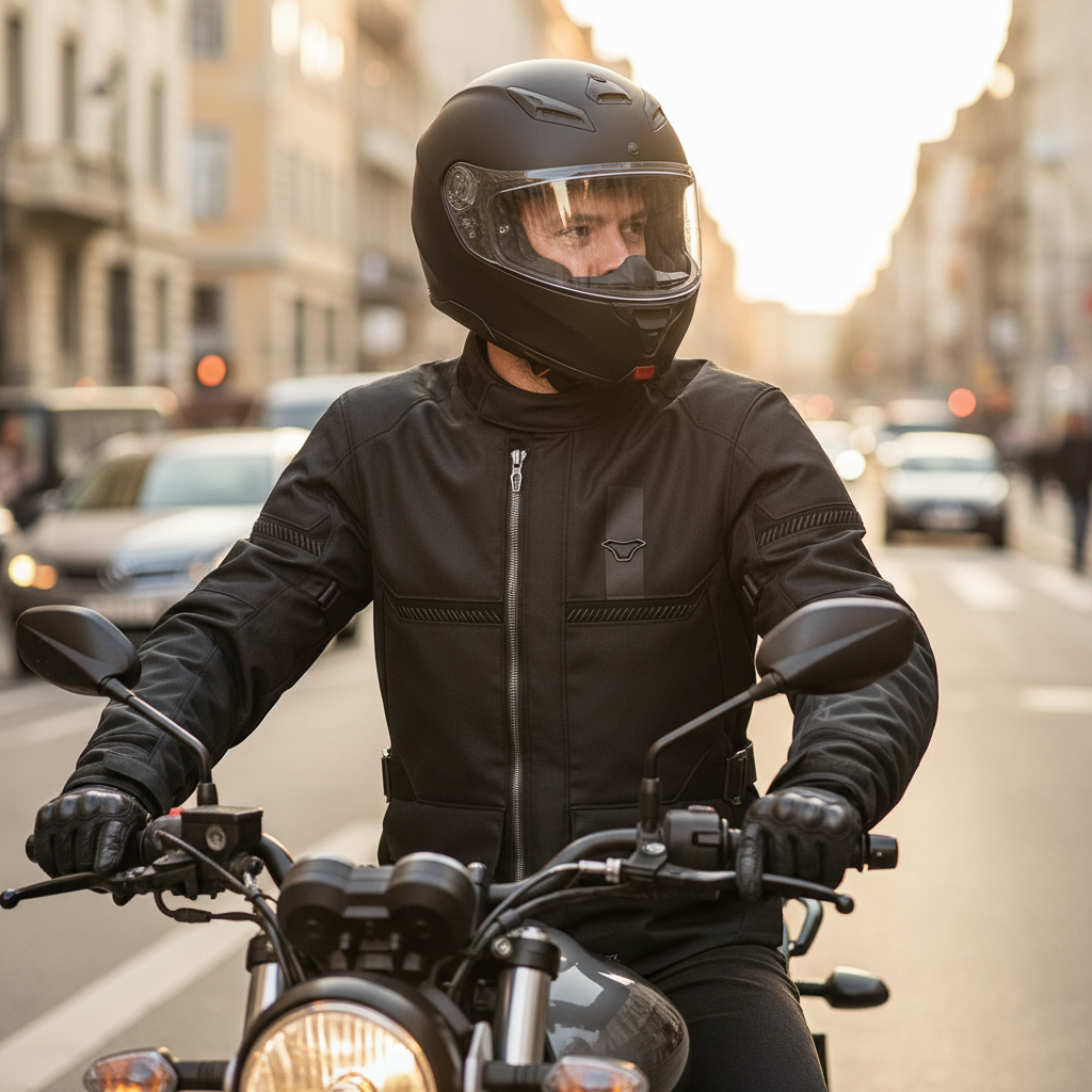 Macna Macna Signal Giacca Moto Tessuto Nero – Impermeabile Raintex CE Classe A Nero Abbigliamento protettivo da moto - Moon Bike - Vista 5