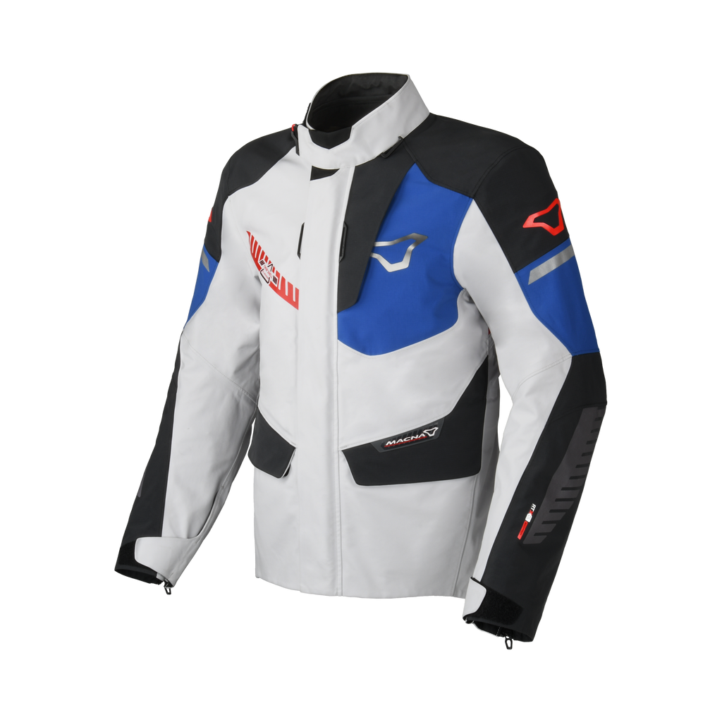 Macna Synchrone Grigio/Blu – Giacca Moto Adventure 3 in 1 Twin Shell