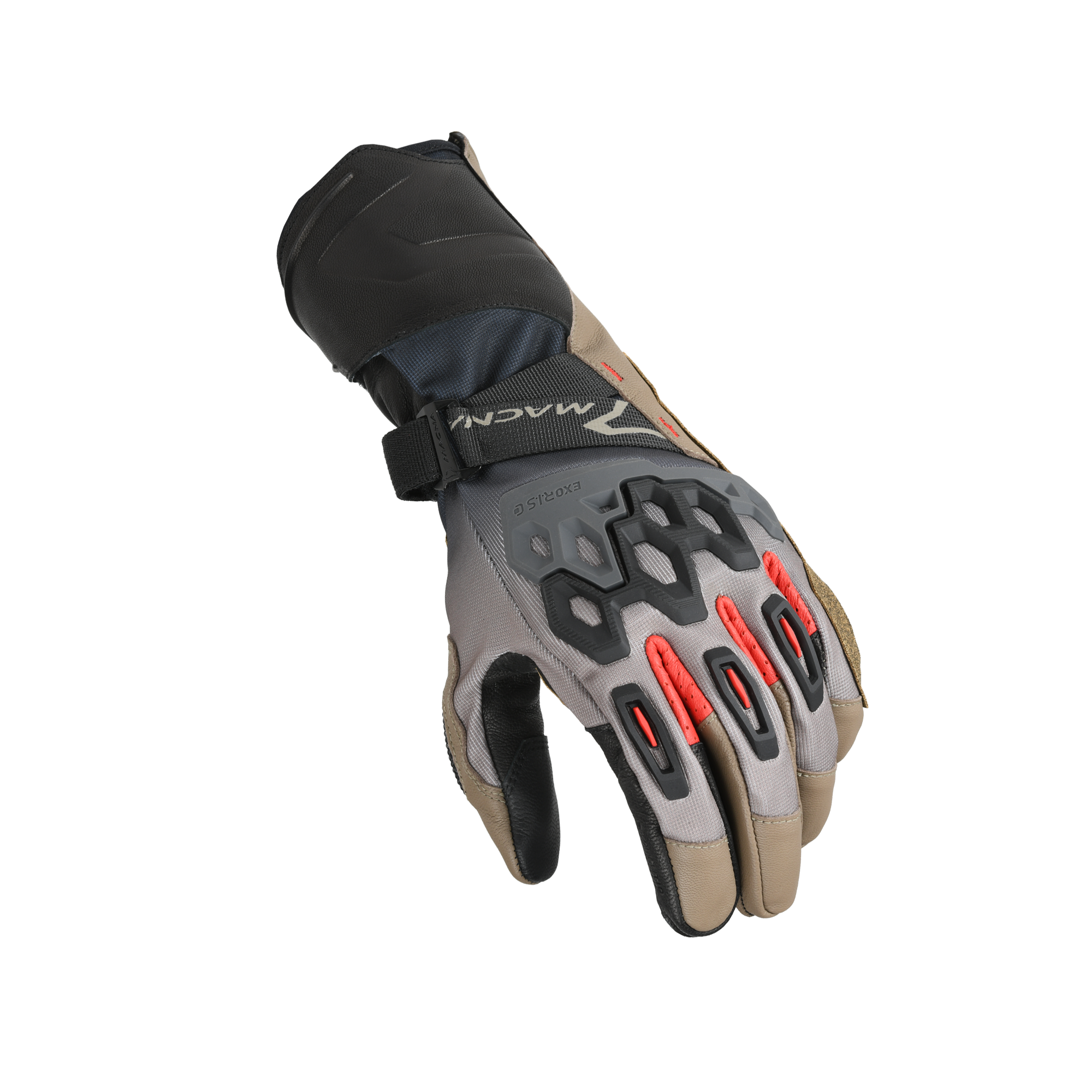 Macna Tanamax Taupe / Nero guanti moto