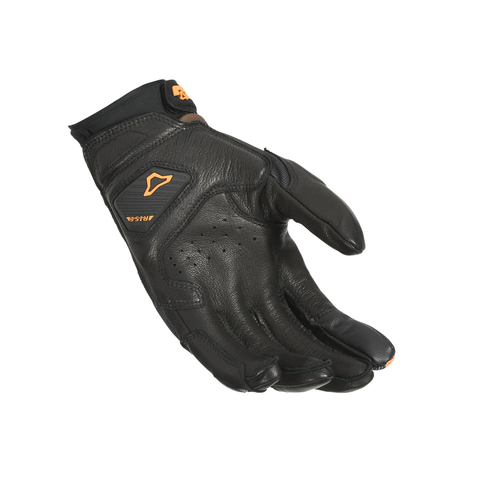 Macna Tanami Nero/Arancio – Guanti Moto in Pelle CE Uomo – vista 2