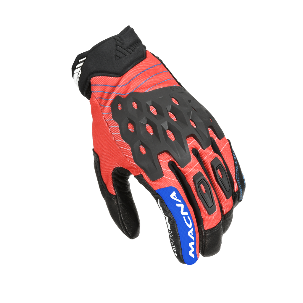 Macna Tanami Rosso/Nero – Guanti Moto in Pelle CE Uomo – vista 1