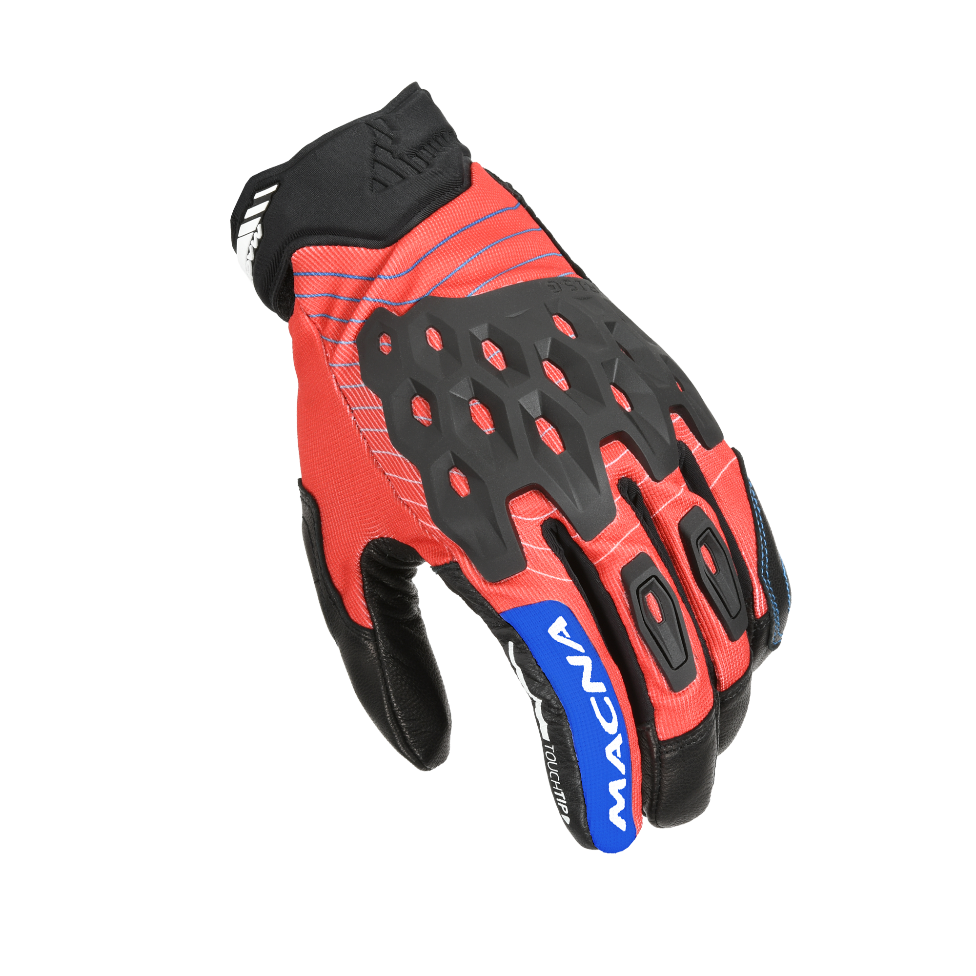 Macna Tanami Rosso/Nero – Guanti Moto in Pelle CE Uomo – vista 1