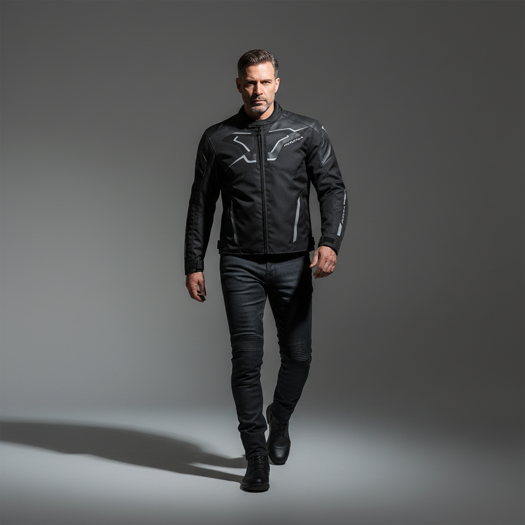Macna Tazar 2.0 Nero – Giacca Moto Sport 2 Strati Impermeabile CE Uomo - Moon Bike - Vista 8