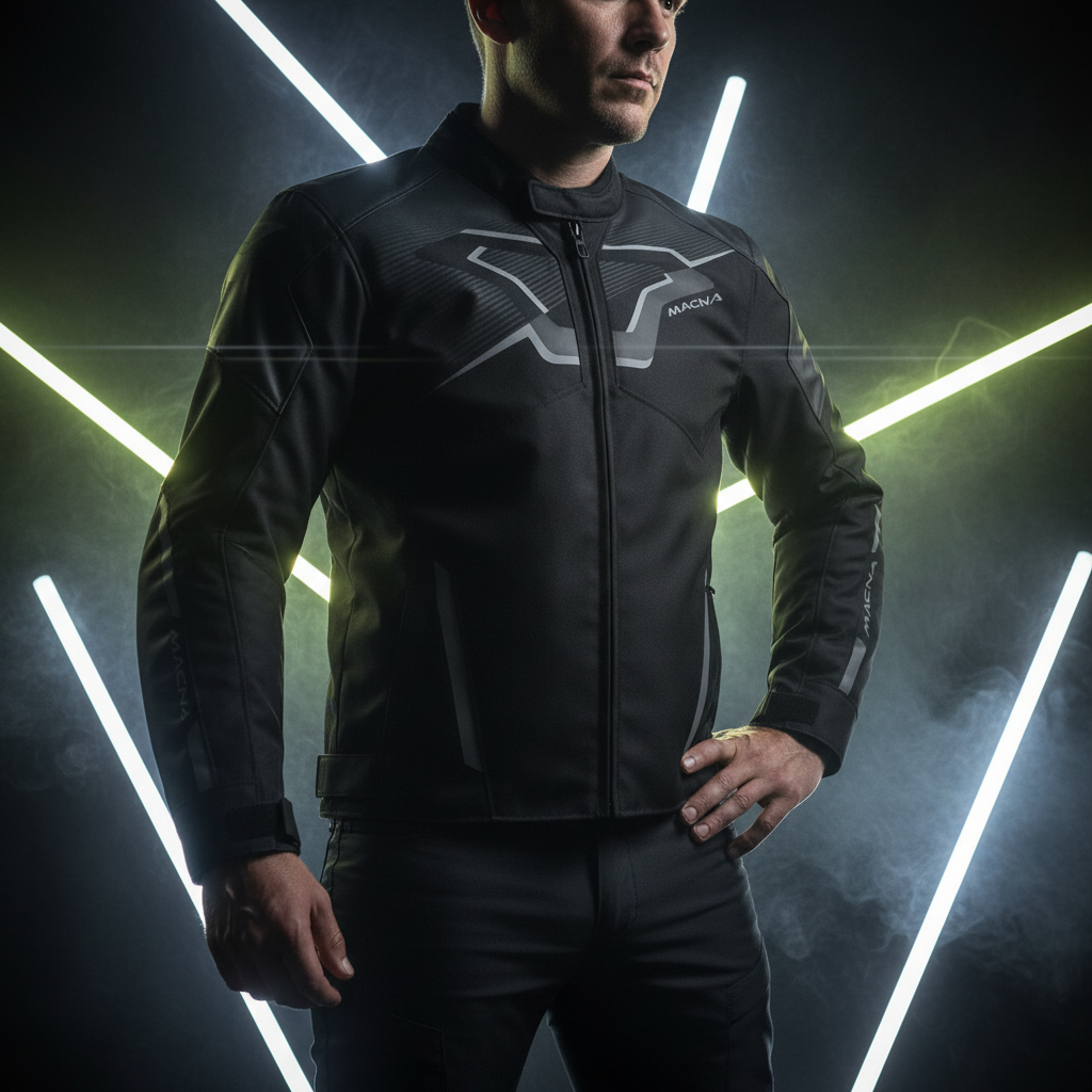 Macna Tazar 2.0 Nero – Giacca Moto Sport 2 Strati Impermeabile CE Uomo - Moon Bike - Vista 10