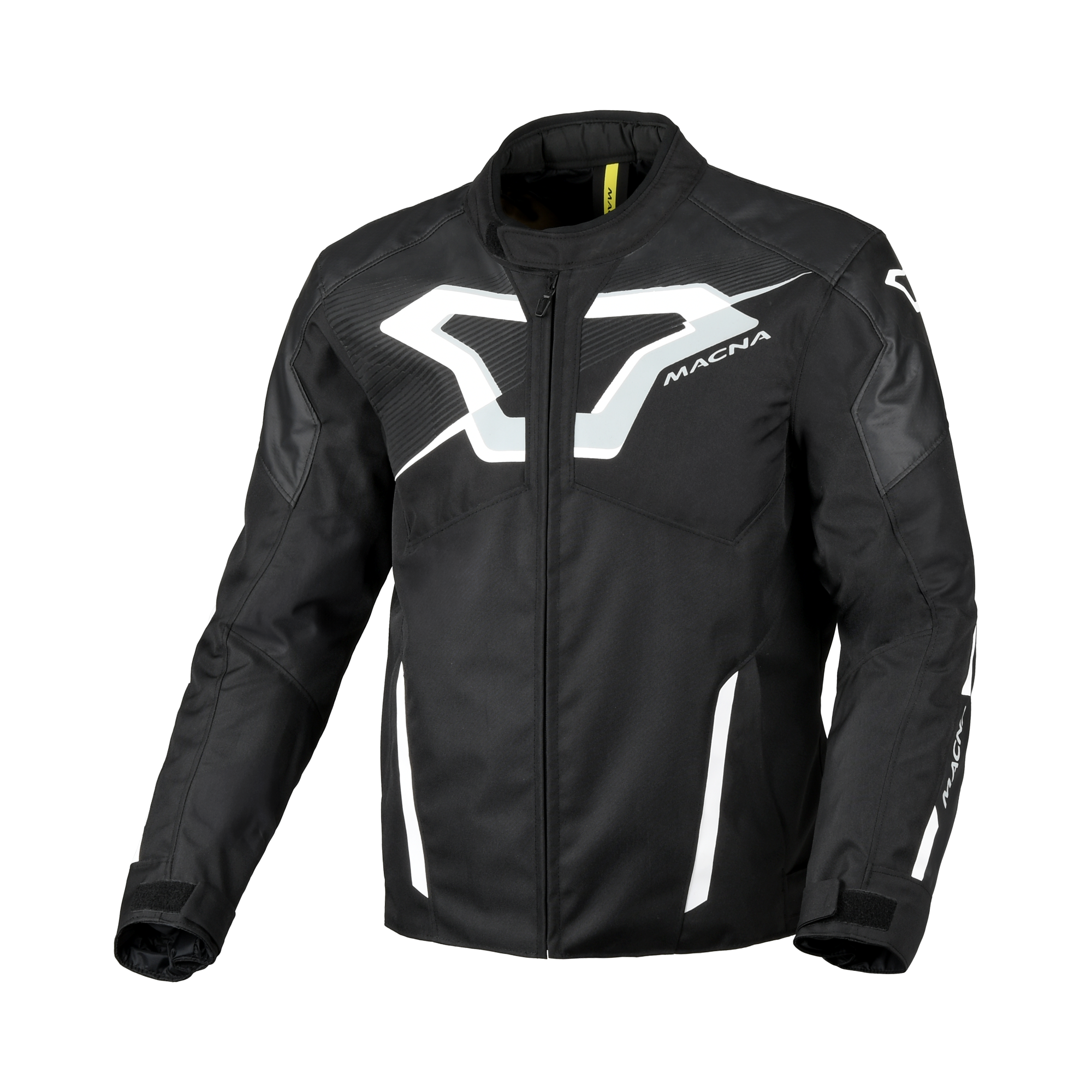 Macna Tazar 2.0 Nero/Bianco – Giacca Moto Sport 2 Strati Impermeabile CE Uomo – vista 1