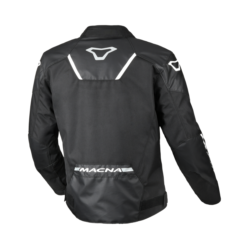 Macna Tazar 2.0 Nero/Bianco – Giacca Moto Sport 2 Strati Impermeabile CE Uomo – vista 2