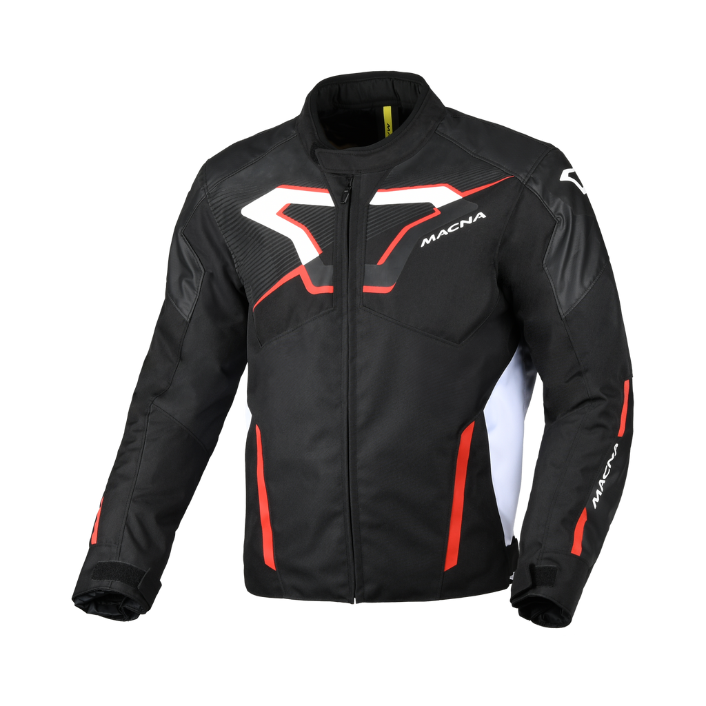 Macna Tazar 2.0 Nero/Rosso – Giacca Moto Sport 2 Strati Impermeabile CE Uomo – vista 1