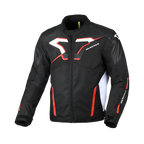 Macna Tazar 2.0 Nero/Rosso – Giacca Moto Sport 2 Strati Impermeabile CE Uomo – vista 1