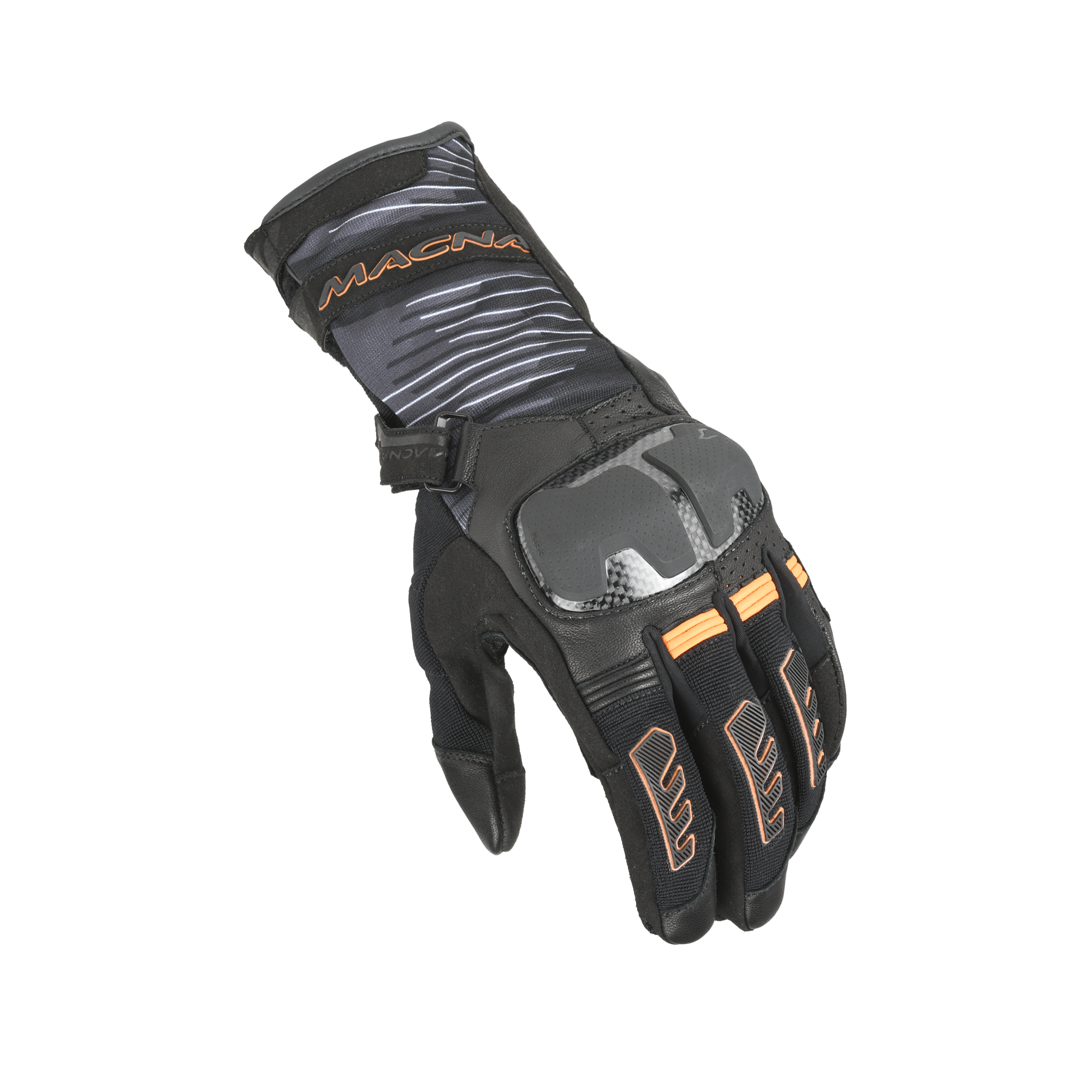 Macna Tempo 2.0 Nero / Arancio guanti moto