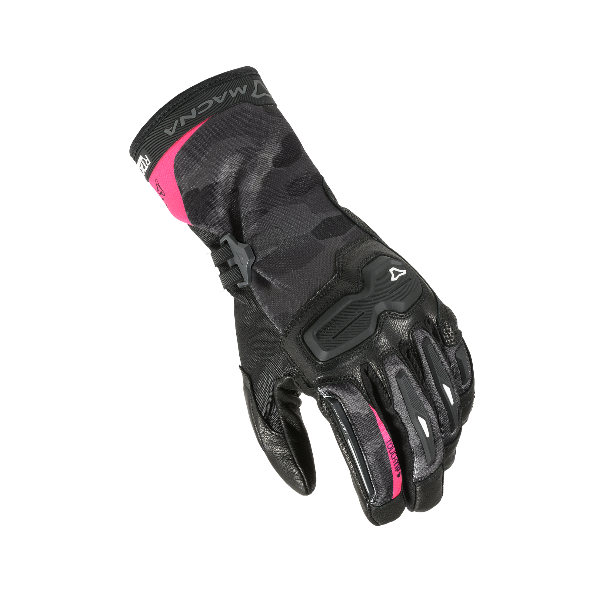 Macna Terra RTX Donna Rosa – Guanti Moto Impermeabili CE Donna – vista 1