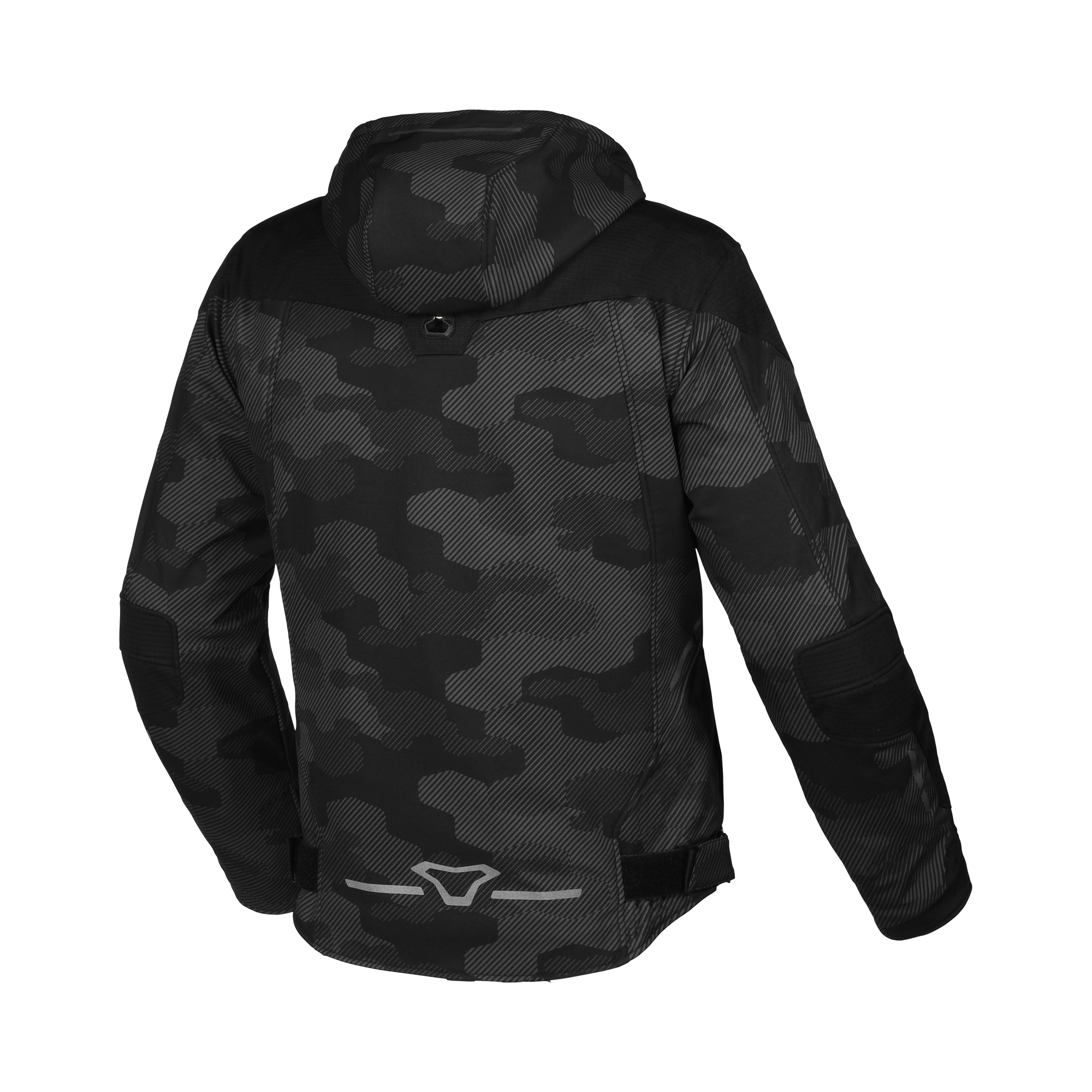 Macna Territor Nero/Grigio – Giacca Moto Sport 2 Strati Impermeabile CE Uomo – vista posteriore