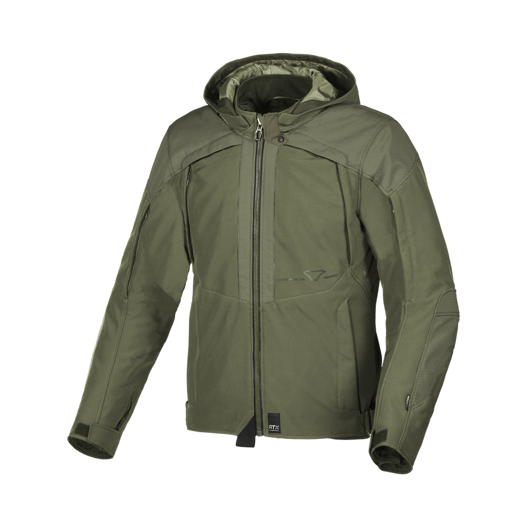 Macna Territor Verde – Giacca Moto Sport 2 Strati Impermeabile CE Uomo – vista frontale