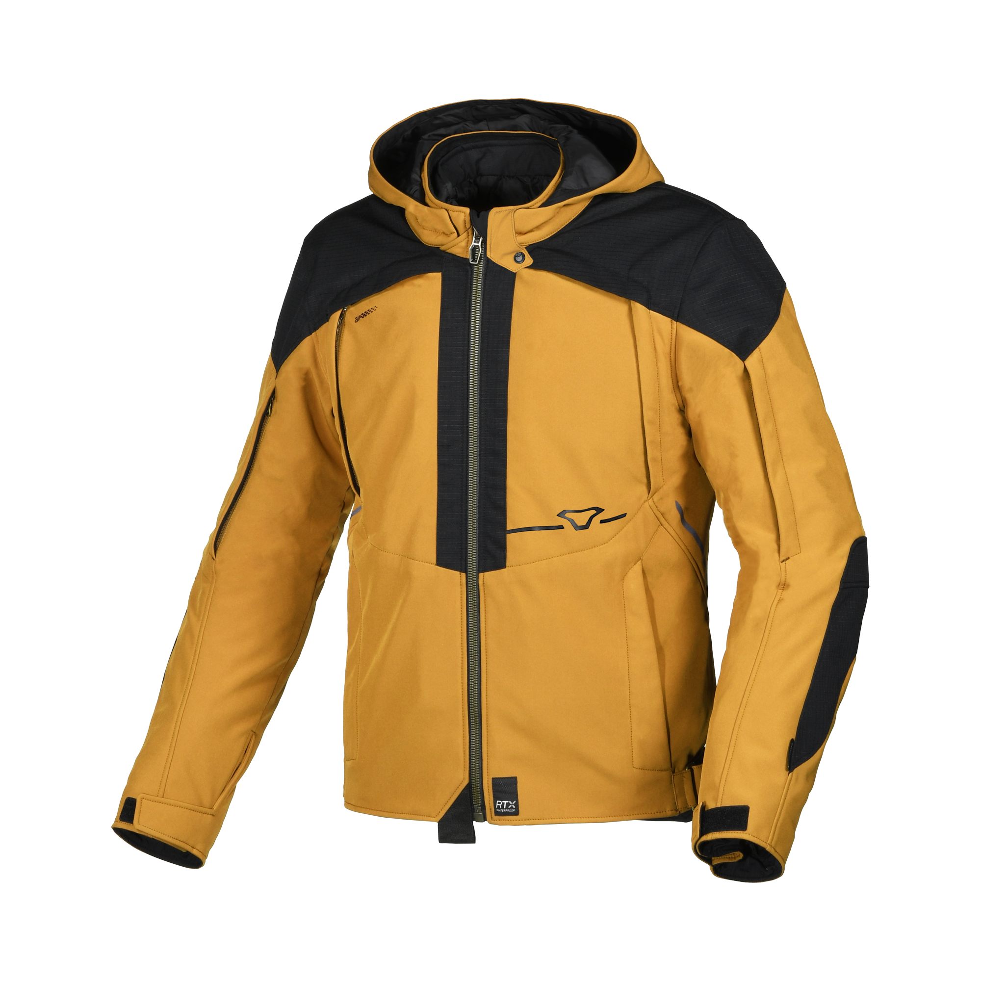 Macna Territor Marrone Chiaro – Giacca Moto Sport 2 Strati Impermeabile CE Uomo – vista frontale