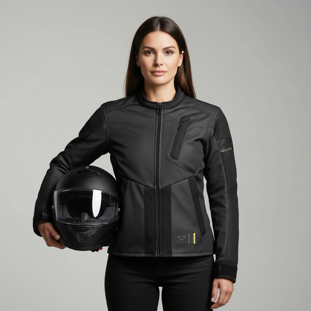 Macna Torida Nero – Giacca Moto Estiva in Rete CE Donna - Moon Bike - Vista 14