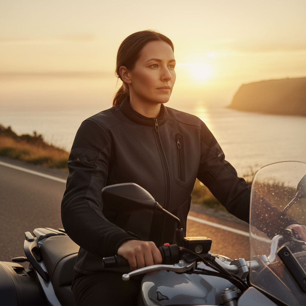 Macna Torida Nero – Giacca Moto Estiva in Rete CE Donna - Moon Bike - Vista 16