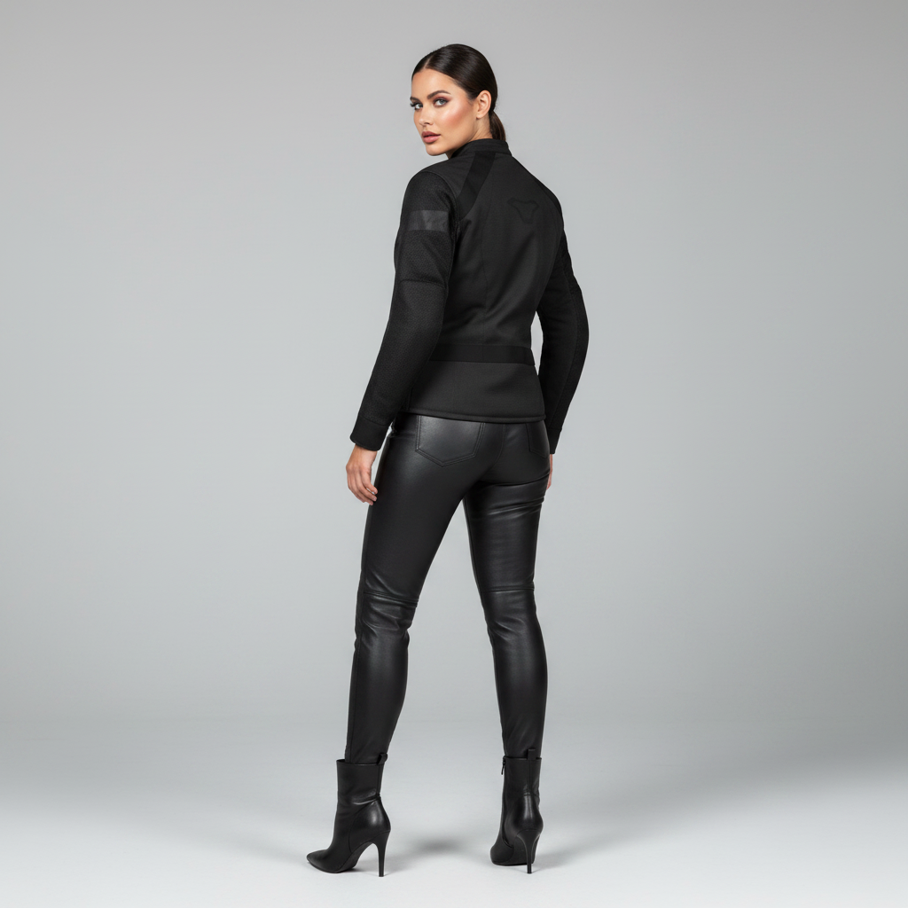 Macna Torida Nero – Giacca Moto Estiva in Rete CE Donna - Moon Bike - Vista 13