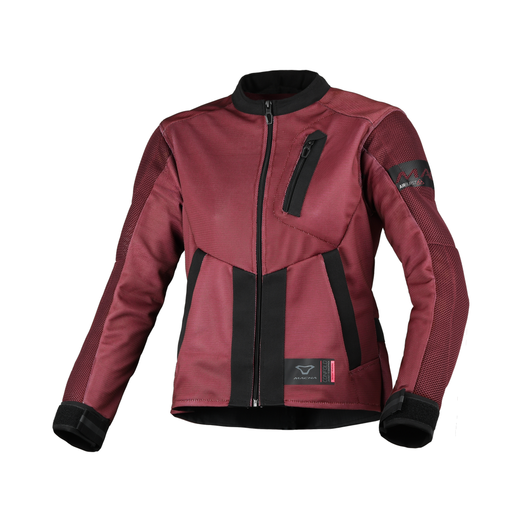 Macna Torida Nero/Rosso – Giacca Moto Estiva in Rete CE Donna – vista 1