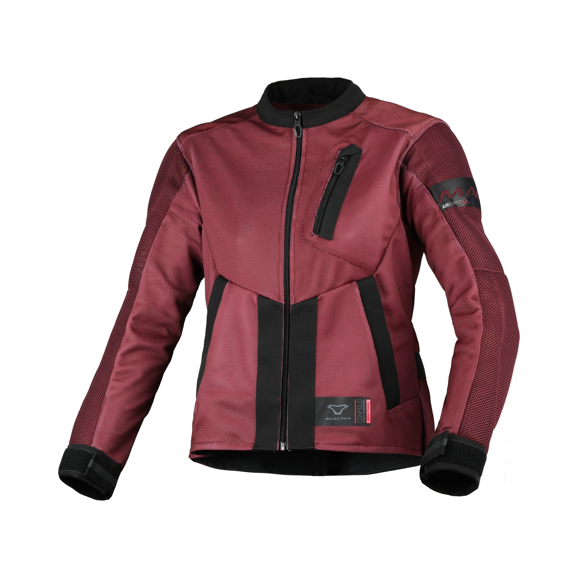Macna Torida Nero/Rosso – Giacca Moto Estiva in Rete CE Donna – vista 1