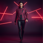Macna Torida Nero/Rosso – Giacca Moto Estiva in Rete CE Donna - Moon Bike - Vista 15