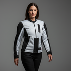 Macna Torida Grigio Chiaro – Giacca Moto Estiva in Rete CE Donna - Moon Bike - Vista 12