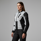 Macna Torida Grigio Chiaro – Giacca Moto Estiva in Rete CE Donna - Moon Bike - Vista 10