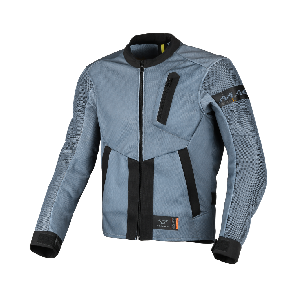 Macna Torido Grigio/Nero giacca moto estiva in rete ventilata CE EN 17092 Classe A – Moon Bike (vista 1)