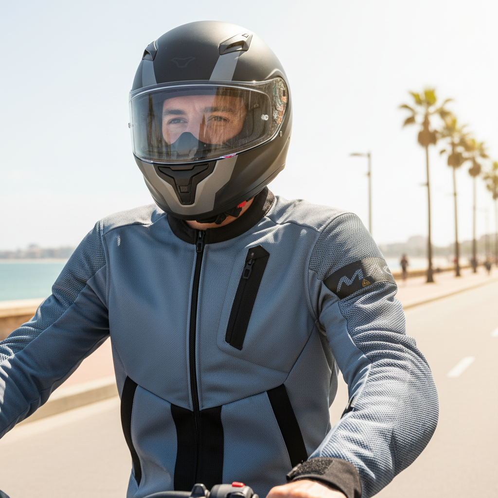 Macna Torido Grigio/Nero – Giacca Moto Estiva in Rete Ventilata Convertibile in Zaino CE Classe A Uomo