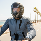 Macna Torido Grigio/Nero – Giacca Moto Estiva in Rete Ventilata Convertibile in Zaino CE Classe A Uomo
