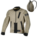 Macna Torido Nero/Taupe – Giacca Moto Estiva in Rete Ventilata Convertibile in Zaino CE Classe A Uomo