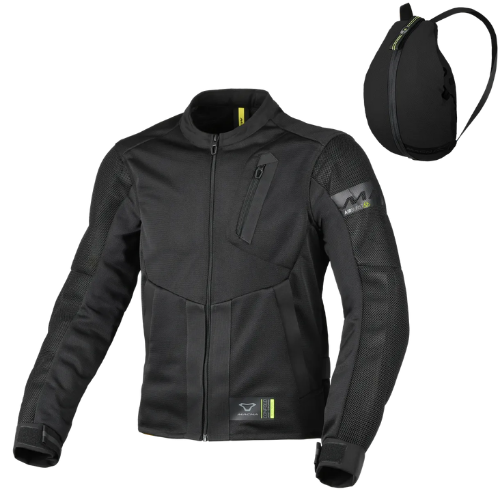 Macna Torido Nero – Giacca Moto Estiva in Rete Ventilata Convertibile in Zaino CE Classe A Uomo - Moon Bike - Vista 1