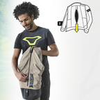 Macna Torido Nero – Giacca Moto Estiva in Rete Ventilata Convertibile in Zaino CE Classe A Uomo - Moon Bike - Vista 14