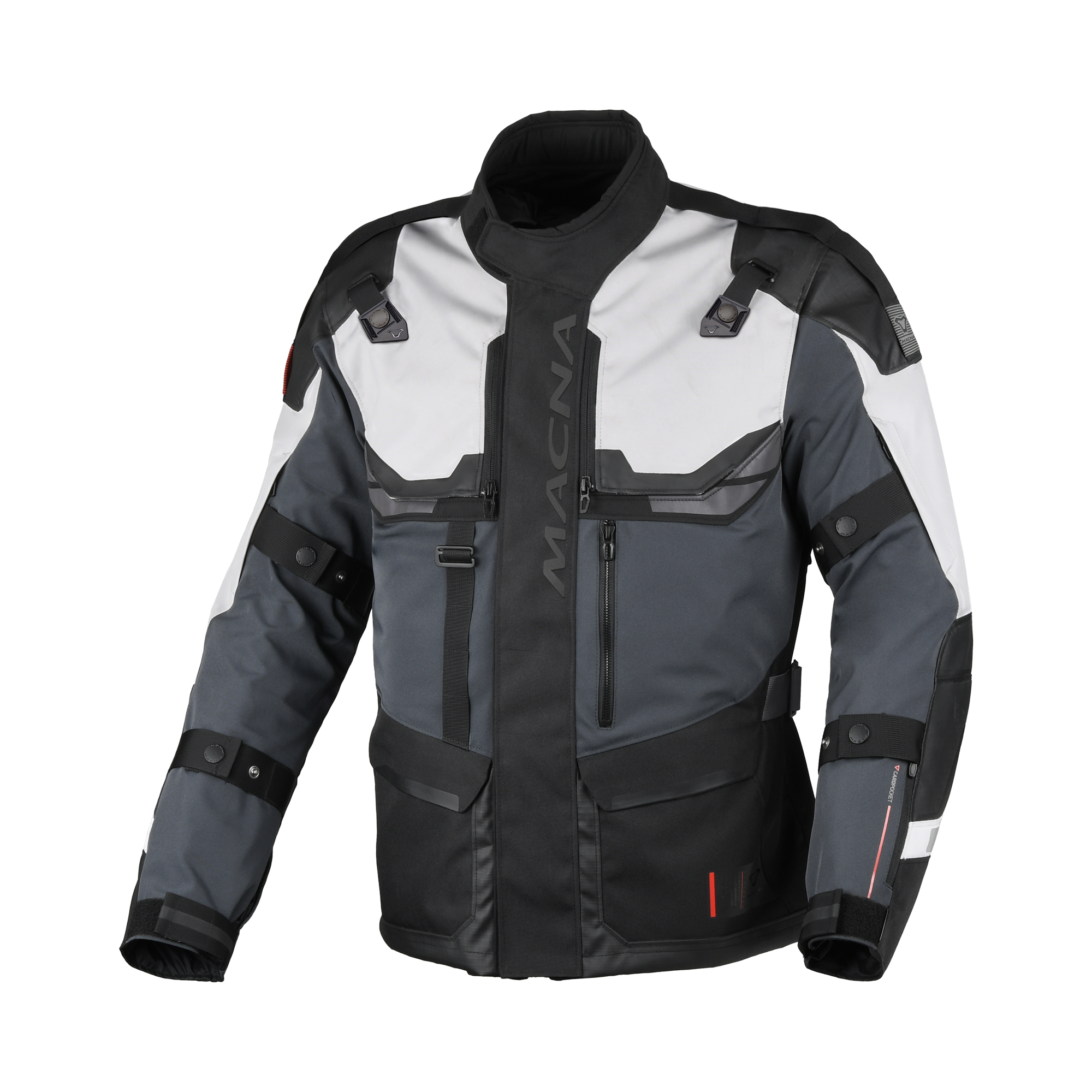 Macna Touros Nero/Grigio – Giacca Moto Adventure 3 Strati CE Uomo – vista 1