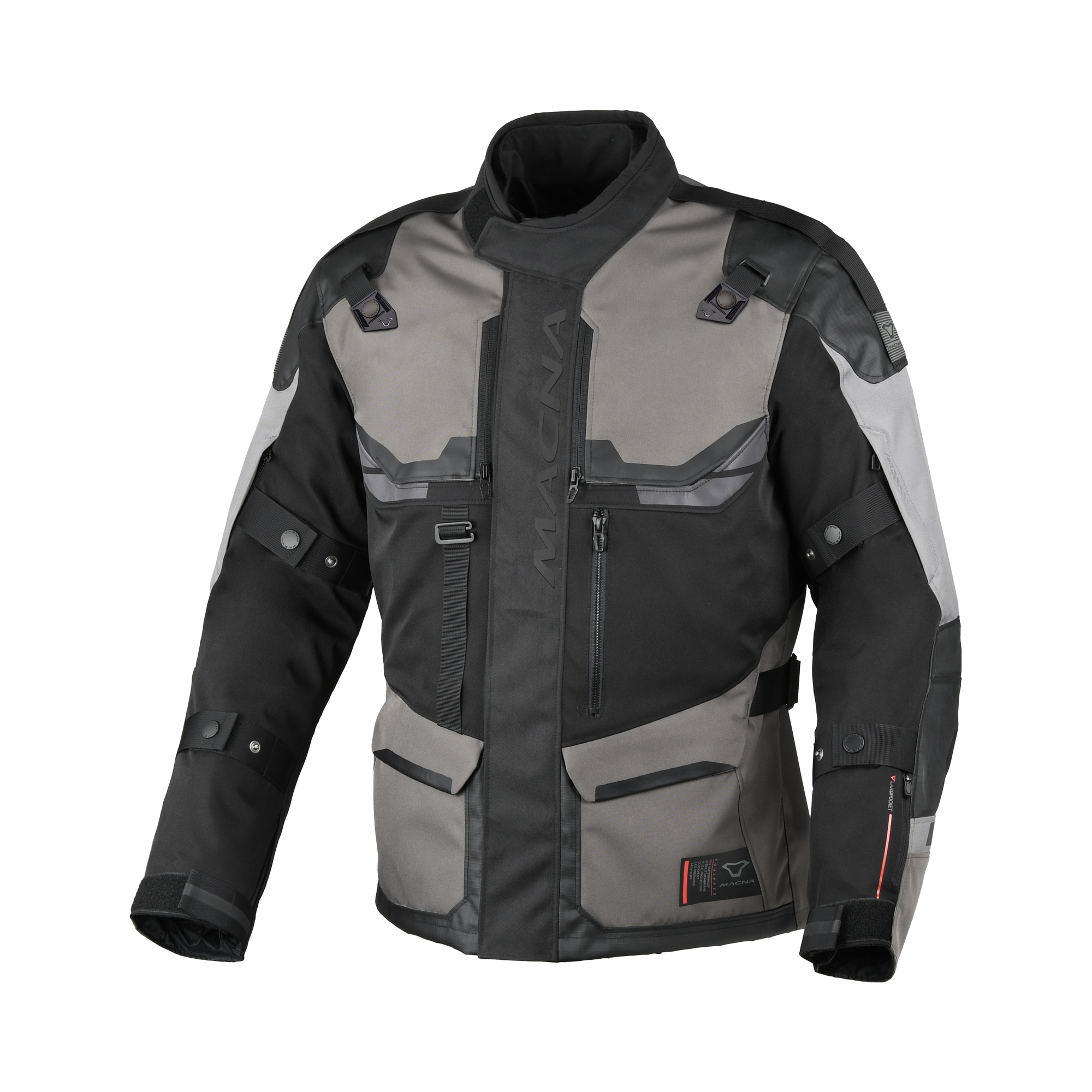 Macna Touros Taupe/Nero – Giacca Moto Adventure 3 Strati CE Uomo – vista 1