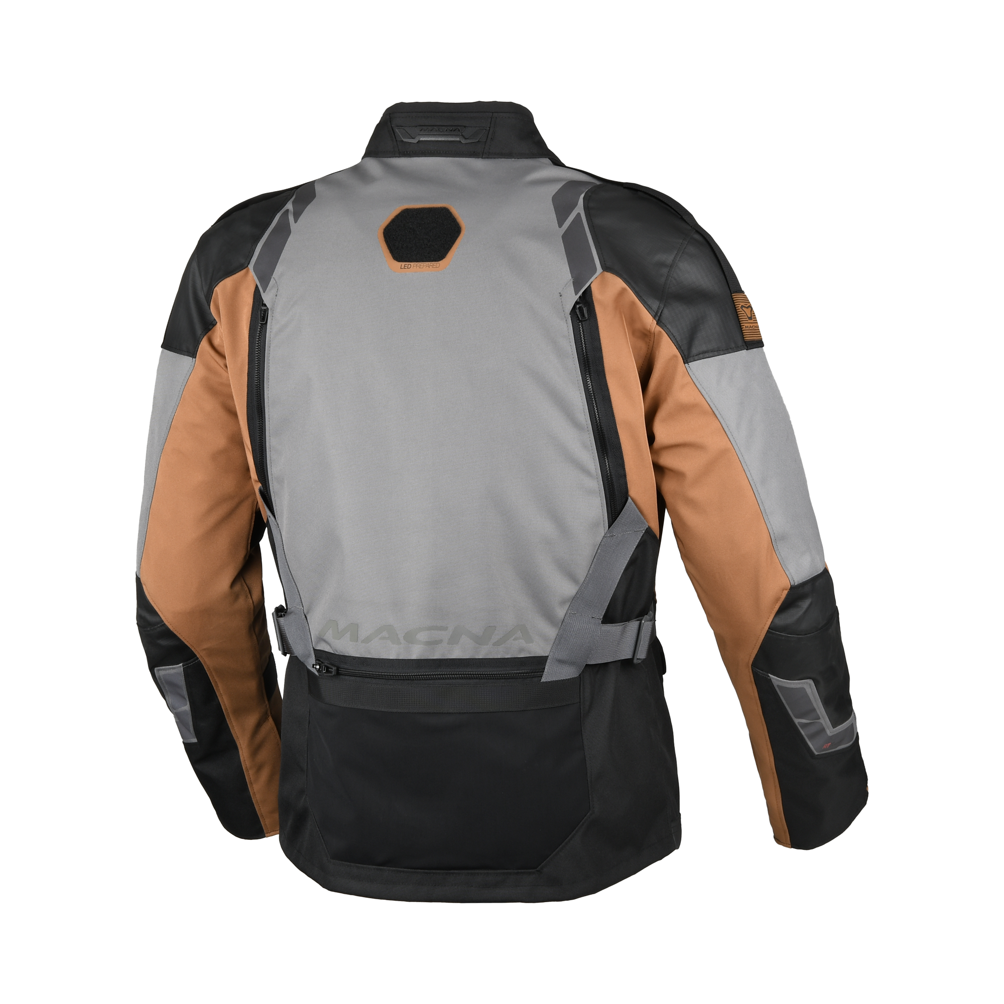 Macna Touros Marrone/Grigio – Giacca Moto Adventure 3 Strati CE Uomo – vista 2