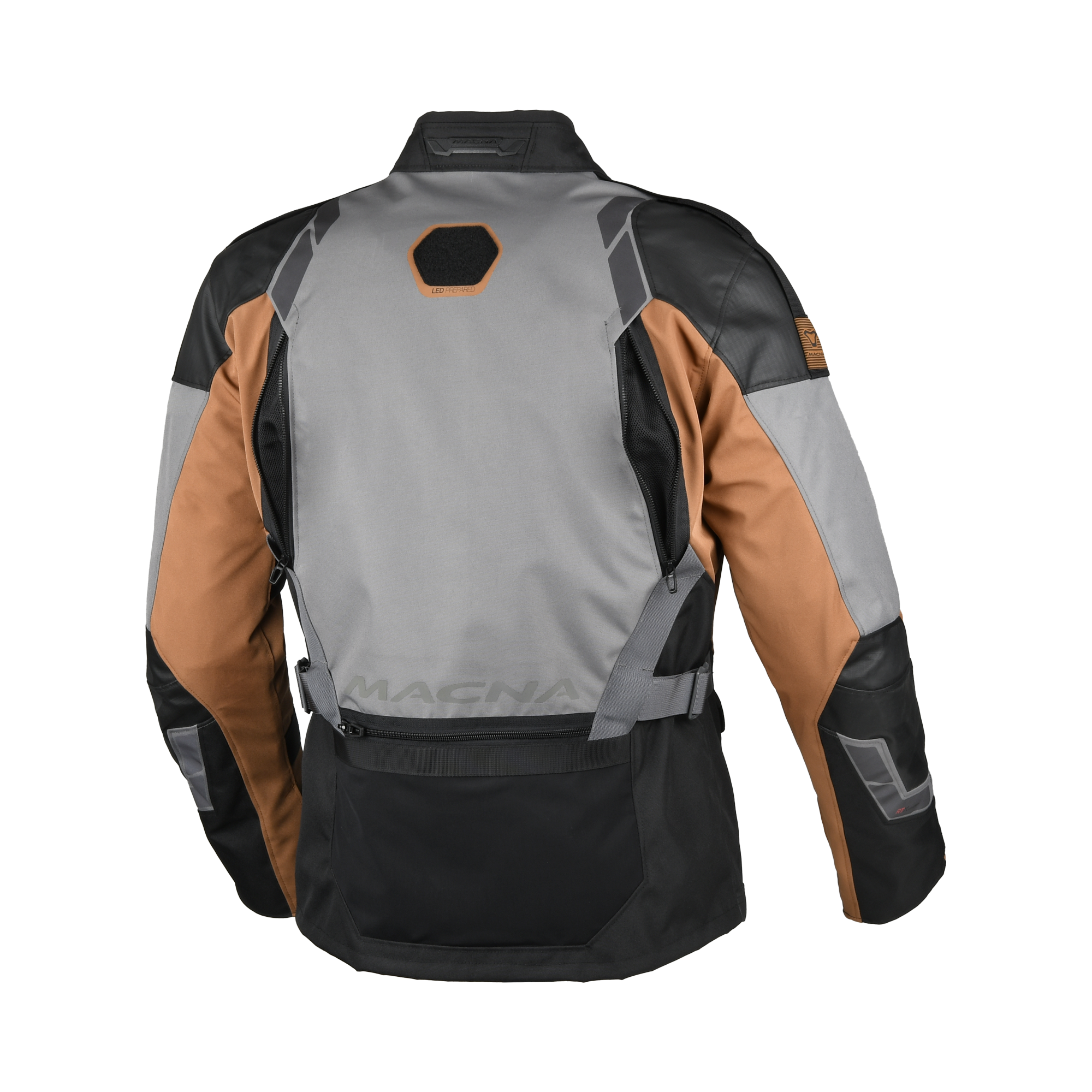 Macna Touros Marrone/Grigio – Giacca Moto Adventure 3 Strati CE Uomo – vista 3