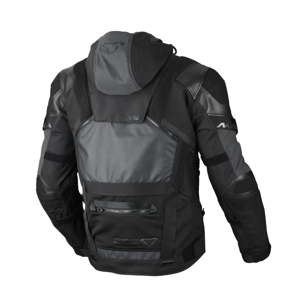 Macna Tryton Nero giacca moto vista 2