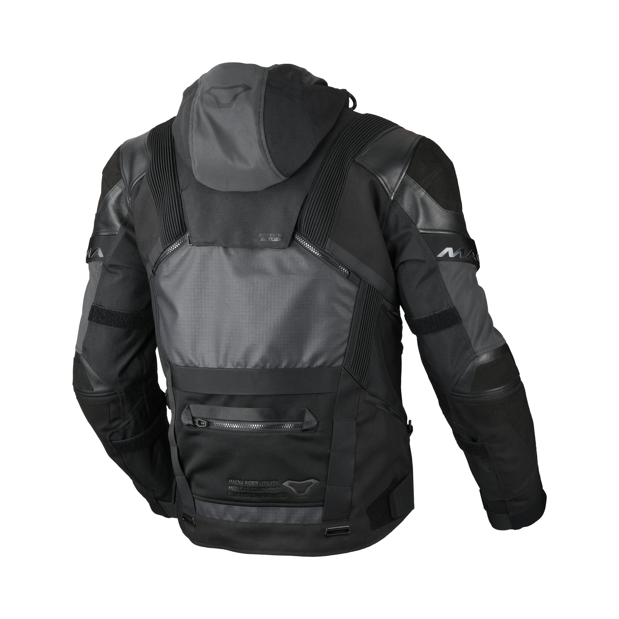 Macna Tryton Nero giacca moto vista 2