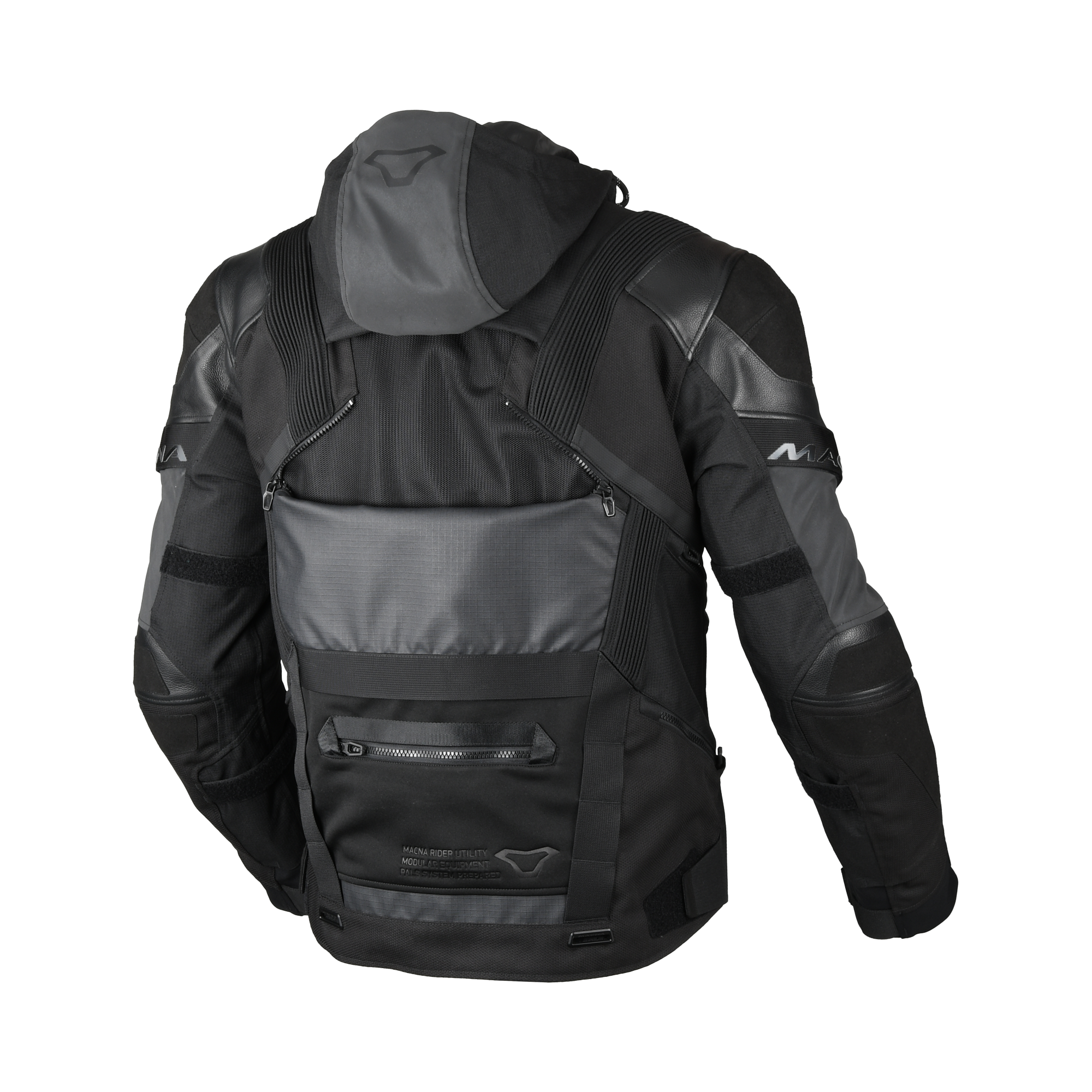 Macna Tryton Nero giacca moto vista 4