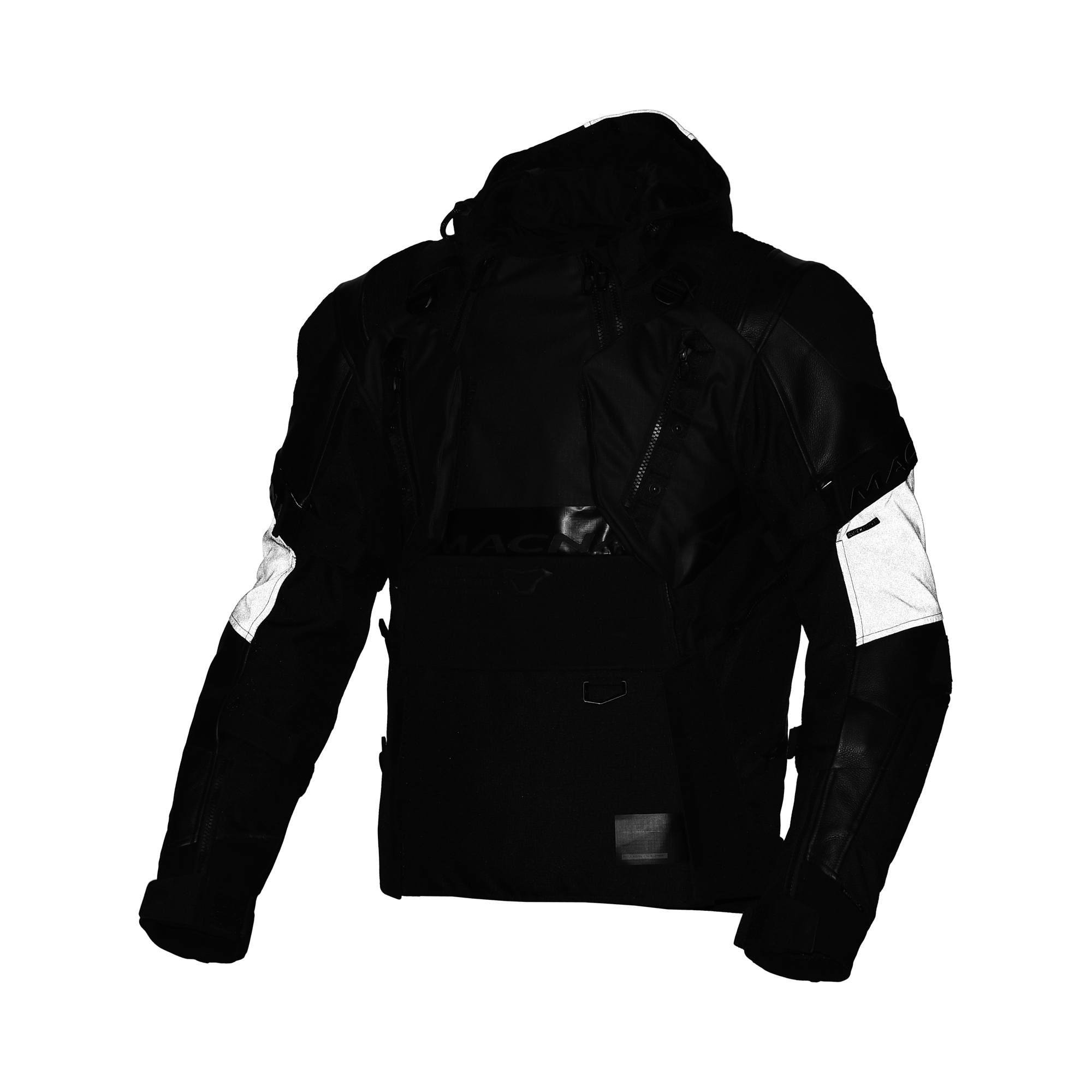 Macna Tryton Nero giacca moto vista 5