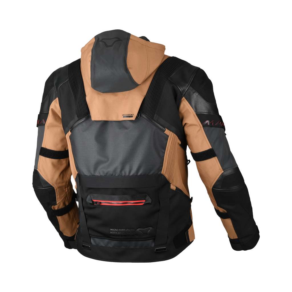 Macna Tryton Marrone/Nero giacca moto vista 1