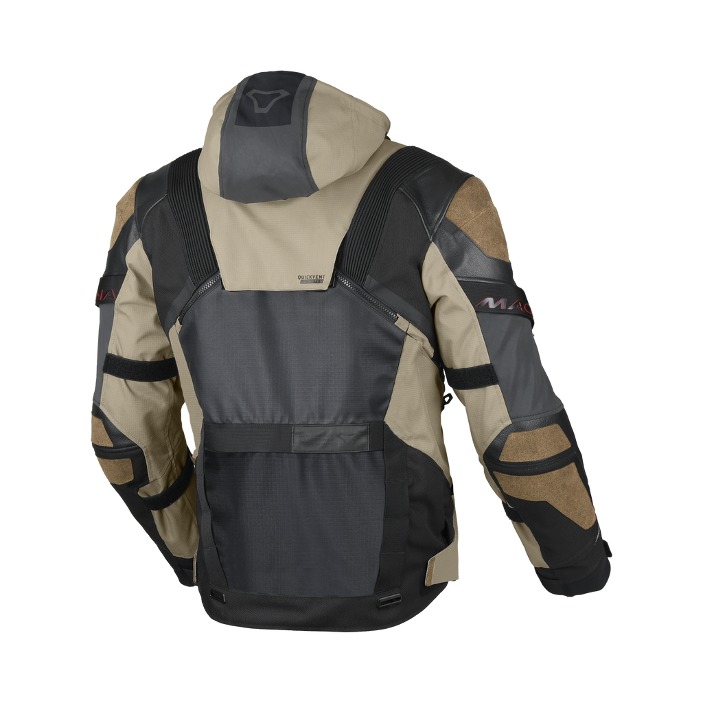 Macna Tryton Taupe/Nero giacca moto vista 1