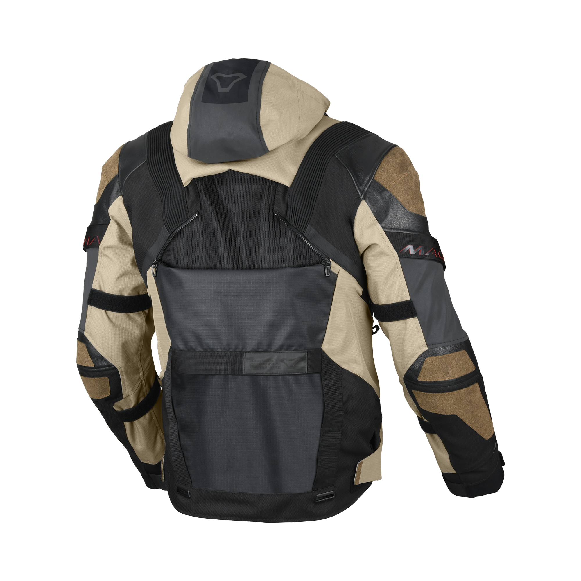 Macna Tryton Taupe/Nero giacca moto vista 2