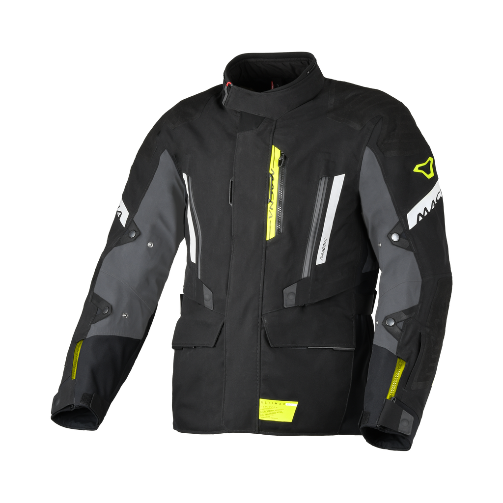 Macna Ultimax 2.0 Nero/Giallo - Giacca Moto Touring All-Season Laminata CE Classe AA Uomo - vista 1